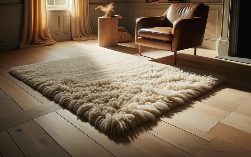 Ullblandningsmatta i närbild — det mest hållbara materialet för mattor som håller i 10+ år