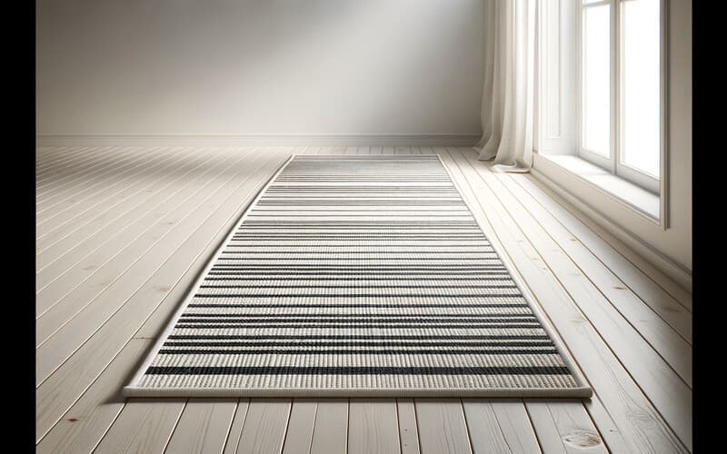 Scandi Stripe 80x200 — Bomull matta 80x200 cm för hall